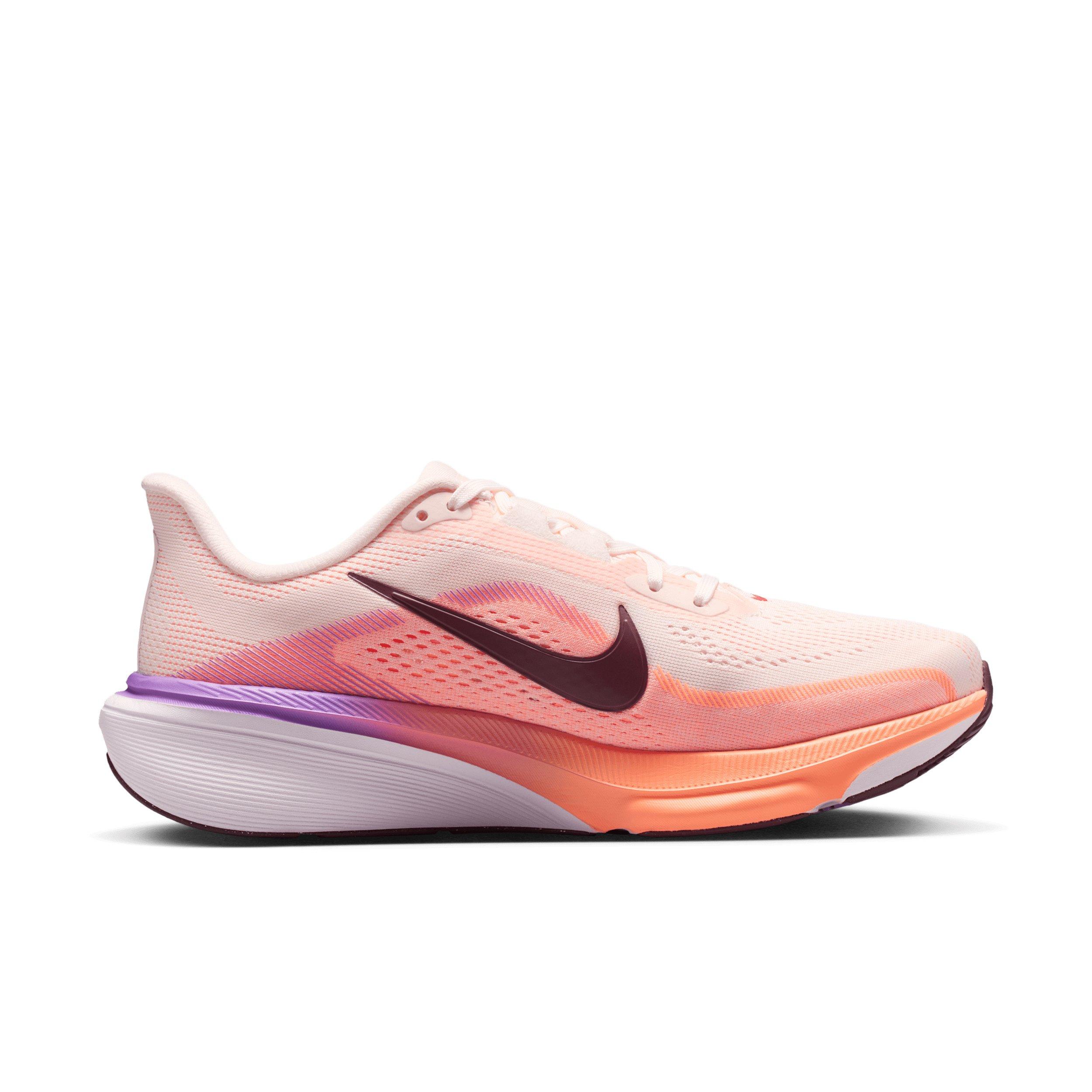 Nike Pegasus 42 "Chalk/Orange Pulse/Bright Violet/Tattoo" Women's Wide Running Shoe - WHITE/ORANGE/PURPLE